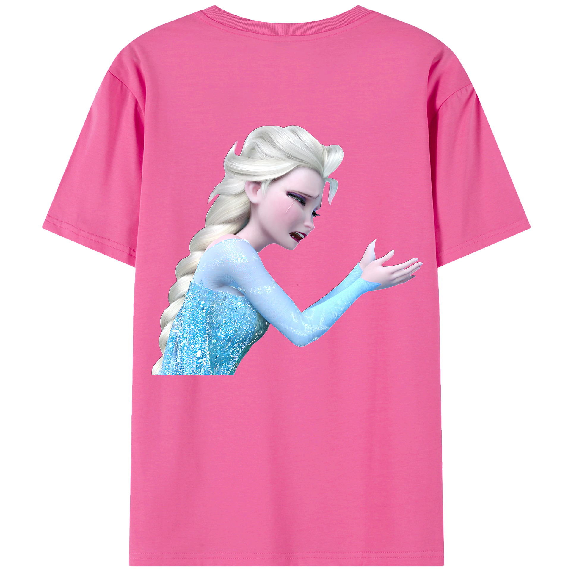 （画像用） アナと雪の女王 アンナ エルサ Frozen Anna Elsa レディース半袖Tシャツ(バックプリント)